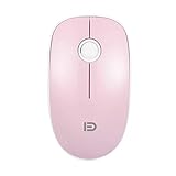 Silent Wireless Mouse (Battery Included), FD V8 2.4G Fashion Cordless Mouse with Nano Receiver 1500 DPI Precise Control for Notebook Computer PC Laptop MacBook and Chromebook (Pink)
