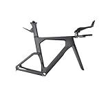 Compatible for VeloBuild T47 Carbon Fiber Time Trial Frame Set Disc TT Bike Integrated Cables(Matte,Large)