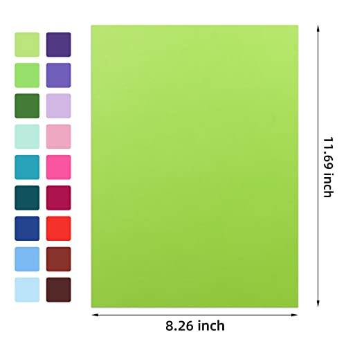 Gocreate 36 Sheets Colored Printable Sticker Paper, Colorful Sticky Cardstock Self Adhesive Backing A4 Smooth Glue Paper For Craft Inkjet Printer (18 Colors, 250Gsm) #TOP2