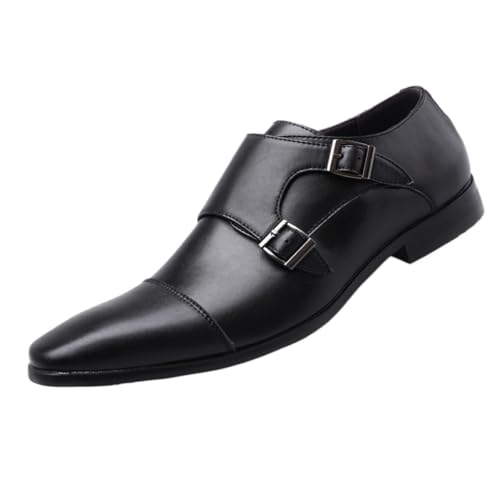 Dress Shoes for Men Elegant Men's Leather Loafers Slip-On Business Casual Square Head Formal Shoes