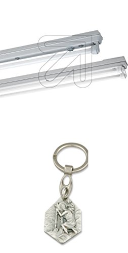 Preisvergleich Produktbild Schuch Feuchtraumleuchte EVG 1x58W 175158 EVG mit Anhänger Hlg. Christophorus