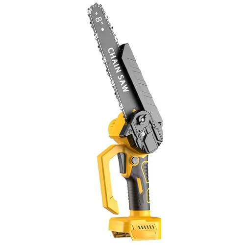 FormiPow Akku Kettensäge Kompatibel mit Dewalt Akku, 8 Zoll & 6 Zoll Mini Elektrisch Astsäge, Bürstenloser Motor mit Automatischer Öler, Handkettensäge für Ast, Holzschneiden (ohne Akku)