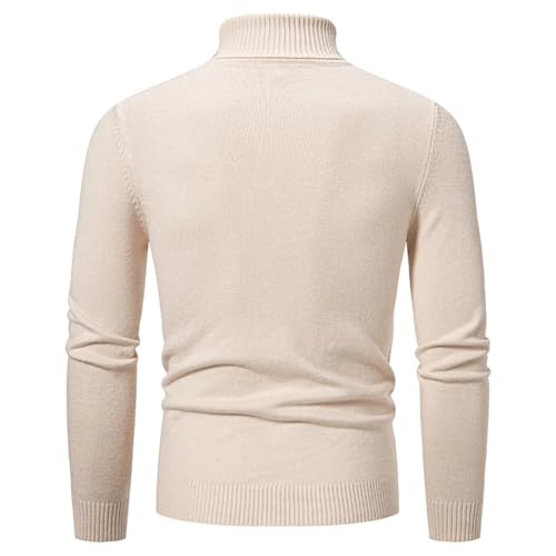 Men Slim Fit High Neck Sweater Long Sleeve Casual Warm Knit Pullover Jumper Tops2