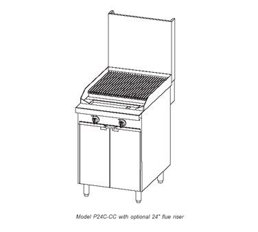 Southbend Platinum Charbroiler Range Gas 24" - P24C-CC