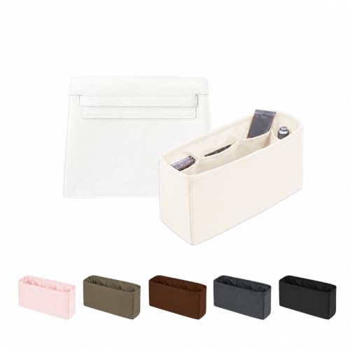 KINGS IN BAG Satin Purse Organizer for Kelly Danse, Craie