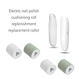 EMSea 4 Stück Pufferrollen für Elektrische Nagelpolierer 20,4 X 19,4mm Ersatzrollen Nachfüllungen Innenloch 0,9 X 0,8mm EVA Nachfüllungen für Elektrische Fußfeilen Grün Weiß