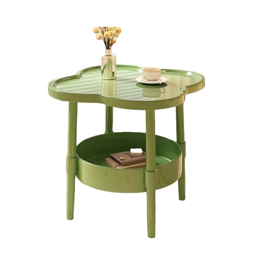 ZYHARUKO Leichtes Nachttischregal mit mehrstöckiger Aufbewahrung, moderner cremefarbener Ton, leicht zu bewegen, Nachttisch für kleine Räume, cremefarben, Heimdekoration, Aufbewahrungsmöbel