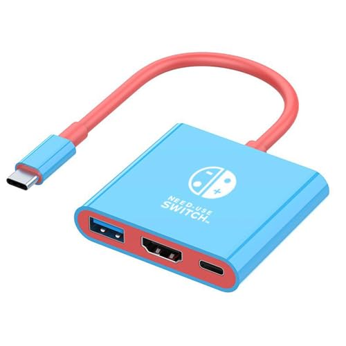 Switch 2 Dock für Nintendo Switch 2 Adapter 3 in 1 mit 4K 60Hz HDMI 2.0, USB 3.0 Port, USB C 100W Laden, TV Adapter Swit...