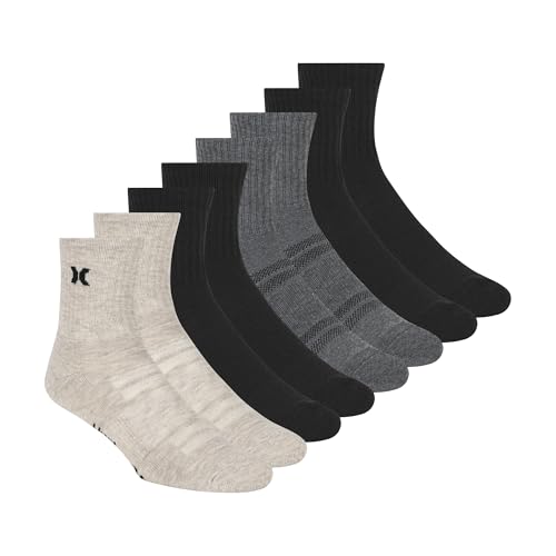 Hurley Men's Hi-Quarter Crew 8-Pack