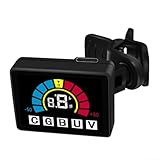 * Schnelles und präzises Stimmen: Ausgestattet mit einem hochempfindlichen Piezo-Sensor, erkennt dieser Tuner Vibrationen vom Instrument präzise und liefert schnelle Stimmergebnisse. Es funktioniert effektiv in lauten Umgebungen und ist somit sowohl für Anfänger als auch für erfahrene Musiker gleichermaßen geeignet.