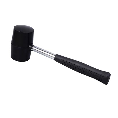 Aacehlh 8oz Rubber Mallet Hammer for Flooring, Tent Stakes, Woodworking, Camping, Soft Blow Tasks without Damage (8 oz)