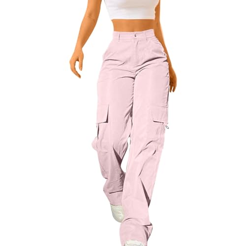 Cargo Pants Women 2025 Baggy Wide Leg Pants High Waisted Parachute Hiking Pant Casual Loose Travel Pant with Pockets