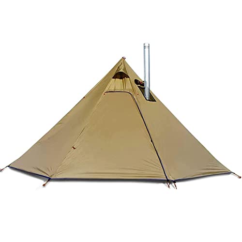 Carpa tipi para camping con ventana para estufa para 2-4 personas miniatura 1