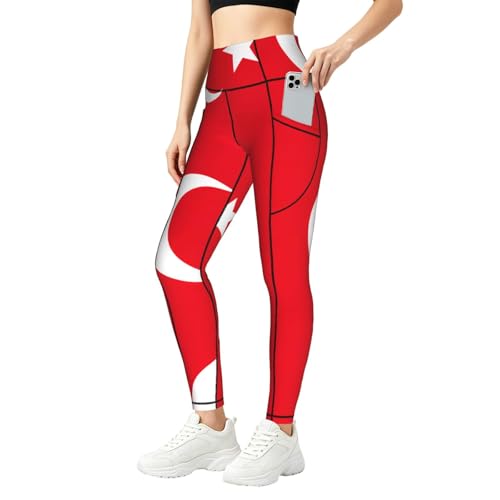 Conjunto de fitness con estampado de Turquía y pantalones de control de abdomen