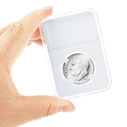 Acrux7 50 piezas porta monedas de 28 mm para coleccionistas miniatura 6
