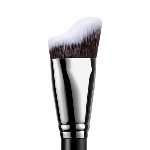 EIGSHOW Foundation Brush with Wave Shaped Head for Liquid, Cream, Powder Blending Cheekbones Jawline, Large Premium Dense Synthetic Bristles (F659) Wave Foundation Brush