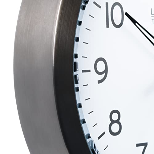 La Crosse Technology Atomic Wall Clock, Metal, 10" (404-54667)