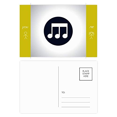 Cartes postales notes de musique noire merci 20pcs pour ne plus manquer de mots