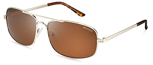 Image of Polarized Brow Bar Aviator Sunglasses for Men Pilot Military Style Metal Frame Driving Shades UV400