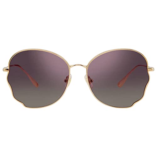 Bolon Chloe Purple Gradient Irregular Ladies Sunglasses BL7105 A60 58