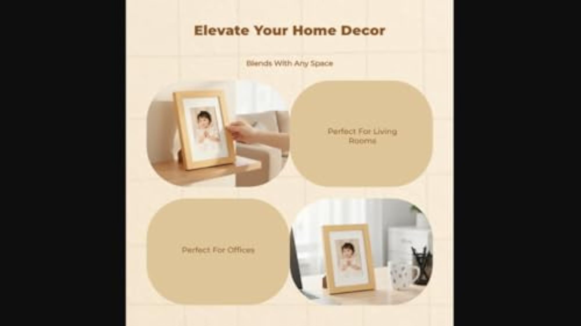 Kids Display Frame, Front Opening Picture Frame for Desktop/Wall Hanging