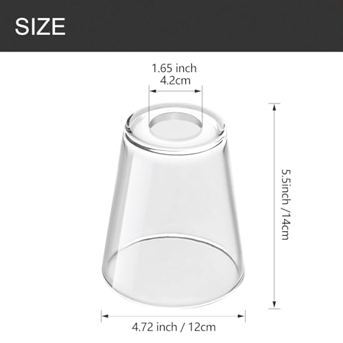 Image of Fixture Replacement Clear Glass Shade, E26 Base with 1-5 /8 inch Fitter, 3-Pack Cone Replacement Shades for Pendant Light, Wall Sconce, Vanity Light, Table Lamp