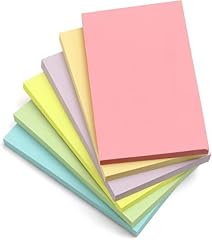 Blocchetti Adesivi Colorati, Set di Note Autoadesive in 6 Colori Pastello, Formato Grande