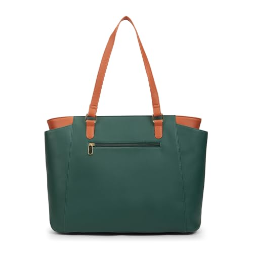 Image of Caprese Regina 16 Inch Laptop Compatible Large Tote Bag for Women | Stylish, Durable, Multi-Compartment Design for Work, Travel, Shopping | Comfortable Straps Shoulder and Handheld Bag