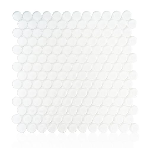 Penny Round Glass Mosaic Tile 1”x1” – 5 Sq Ft