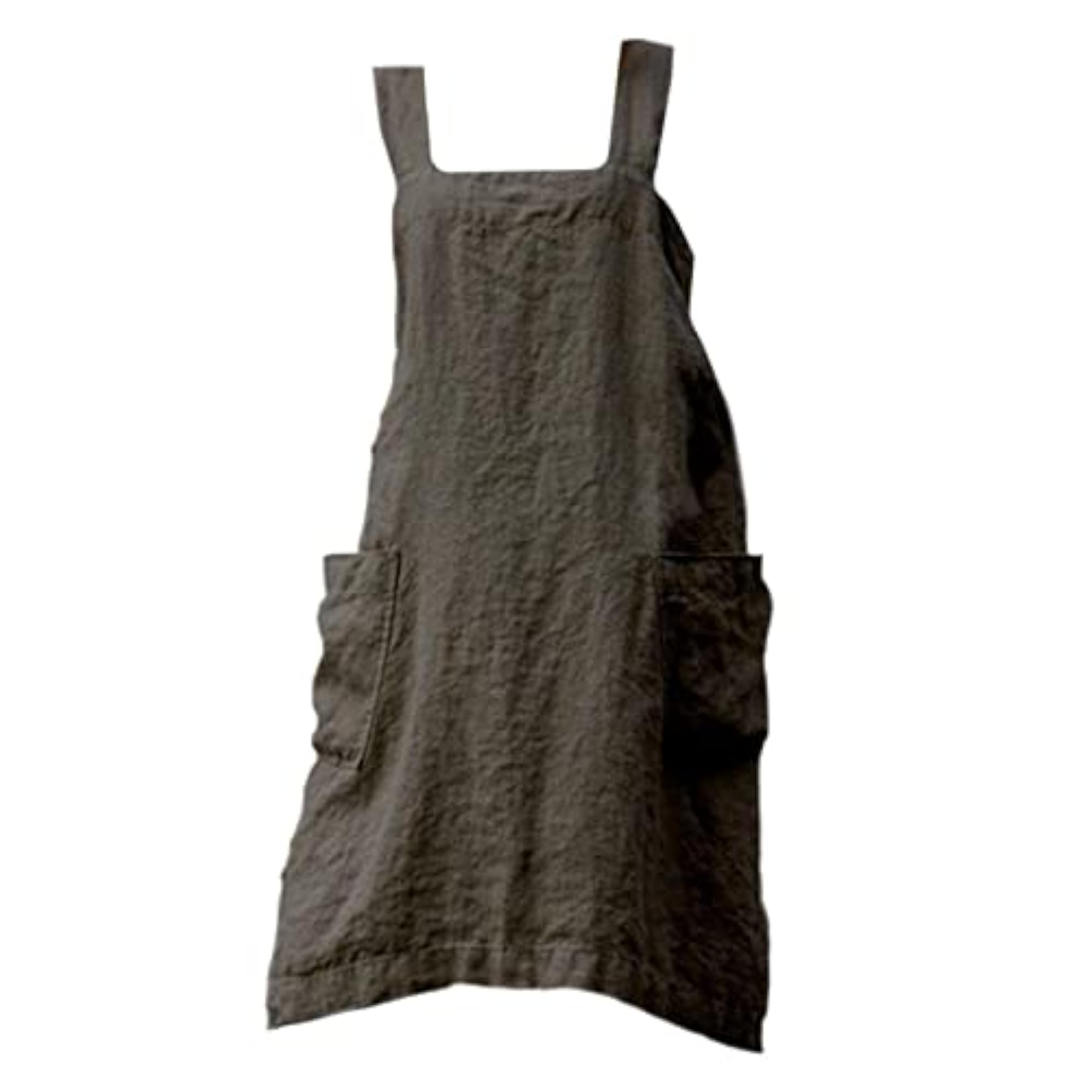 Cotton Linen Cross Back Chef Apron for Women, Size XL