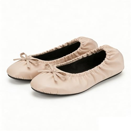 Image of Women's Foldable Ballet Flats - Portable Flat Shoes for Travel and Wedding that Fit in Your Purse