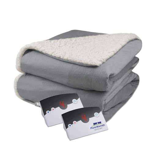 Pure Warmth 2088936111RM902 Velour Sherpa Electric Blanket cover