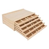 CHFUNE Schrank & Stuhl Planschrank Grafikschrank mit 5 Schüben Große Multifunktions-Bleistiftbox...