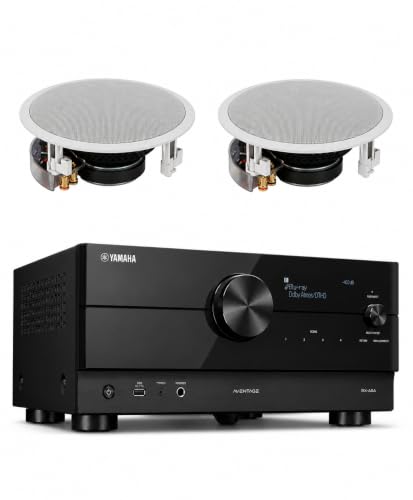 Image of Yamaha RX-A2A AVENTAGE 7.2-Channel AV Receiver - 8K and 4K/120 HDMI, eARC, Dolby Atmos, DTS:X, Wi-Fi, Bluetooth, MusicCast with YAMAHA NS IW560C 8""..."