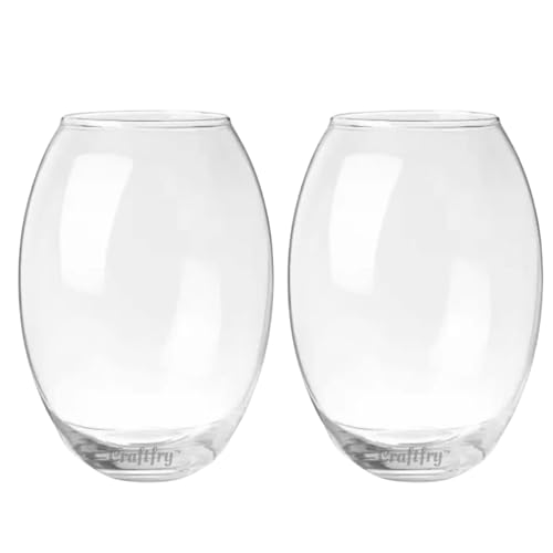 Best Decorative Vases: Glass vs Ceramic 39 Oval Shaped Decorative Glass Vase for Home Decor Center Table Bed...