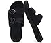 COFACE Womens Orthotic Slippers Comfort Plantar Fasciitis Arch Support Slip on Slippers Ladies Soft Cushion Fashion Yoga Mat Sandals With Adjustable Straps, DBlack 8