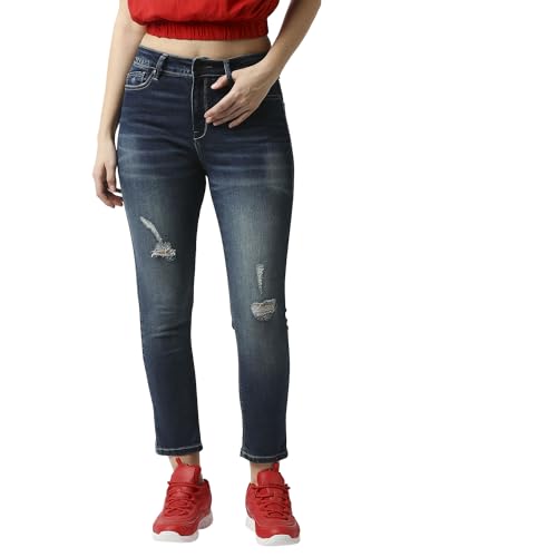 Image of Pepe Jeans Women's Dion Skinny Fit High Waist Ankle Length Jeans