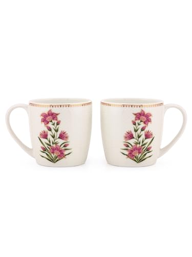 Image of Clay Craft Fine Ceramic Printed Coffee /Tea Cups Set of 6-200 ml, Tea Cup Set of 6, Microwave & Dishwasher Safe, Mugs for Coffee, Cups Set of 6, Mug Set, Gift Set, Ideal for Gifting