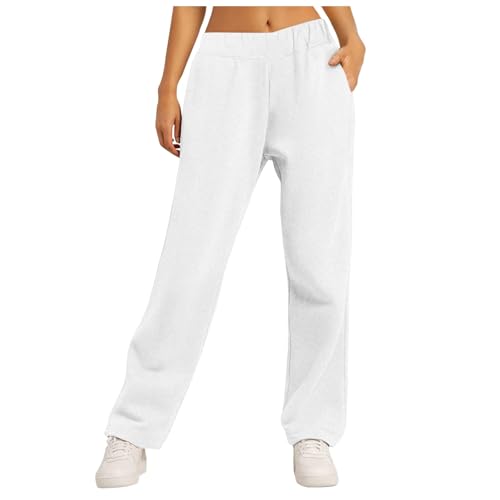 Pantalon de jogging femme doublé polaire coupe droite confortable