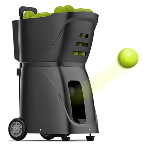 Tennis Ball Padel Machine, Automatic Ball Launcher Tennis Practice Equipment, Multifunction Tennis Ball Machine with Mobile APP Control, Multi-modal Training, 4 To 6 Hr Runtime, 100 Large Capacity