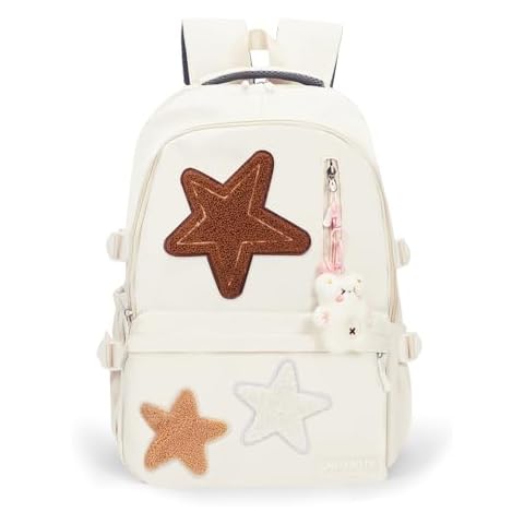 TIAASTAP Kawaii School Backpack with Pendant Cover