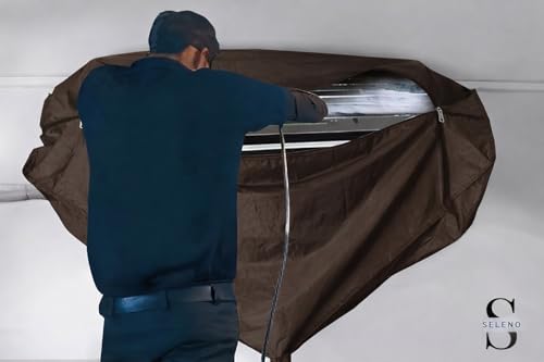 Image of SELENO AC Service Cleaning Cover for 1 Ton-1.5 Ton Split AC Indoor Unit | Waterproof Reusable Service Bag for Washing & Coil Cleaning | Dust & Splash Proof | Easy Fit for Home & Professional Use