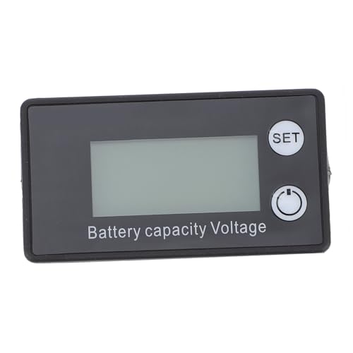 Ciieeo 1Pc LCD Battery Voltage Acid Lithium Battery Indicator with LCD Display Voltage Tester for Home Office and Garden Use Reverse Connection Protection Easy