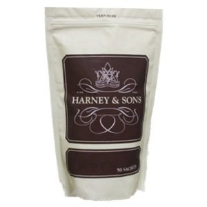 Image of Harney & Sons Jasmine Green Tea Sachets, 50 Count | Green tea scented with jasmine flowers. 50 premium sachets. Contains caffeine.