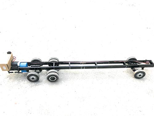 Image of indian scale art rc multi axle bus chassis. suitable for miniature scania bus chassis and volvo bus chassis scale 1:18-Black