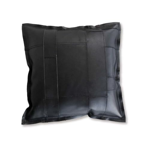 KAKURA クッション レザークッションtunagu 35 ブラック 本革 レザー 革 カバー 35×35 インテリア