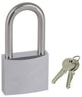 CISA 126021400 Marine Type Long Shackle Chrome Padlock, 40 mm, Steel Shackle, Chrome Brass Body