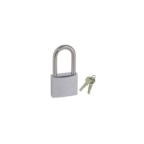 CISA 126021400, Kłódka morska typ chromowany łuk długi, 40 mm, stalowy łuk, chromowany korpus mosiądz