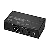 Matybobe 48V, 12V Microphone Phantom Power Supply Dual Voltage Settings Ultra-low Noise Technology, All-metal Casing, Power Adapter, Suitable for Condenser Mics, Color: Black, Material: (GB Plug) #4