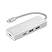 Produktbild Hama USB 3.1 Type-C Hub, 4-fach (2x USB-A, 2x USB-C, 5 Gbit/s Super-Speed Datentransfer, für PC/Mac/Laptop/Tablet mit USB-C-/Thunderbolt 3-Anschluss, Aluminium) externer USB-Verteiler, Multi-USB-Hub